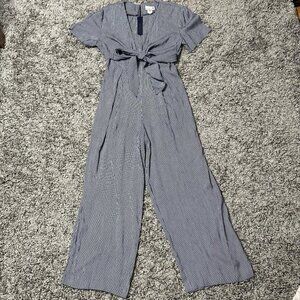 True Vintage 80s Pinstripe Wide Leg Jumpsuit Size 3 Scarlett Brand